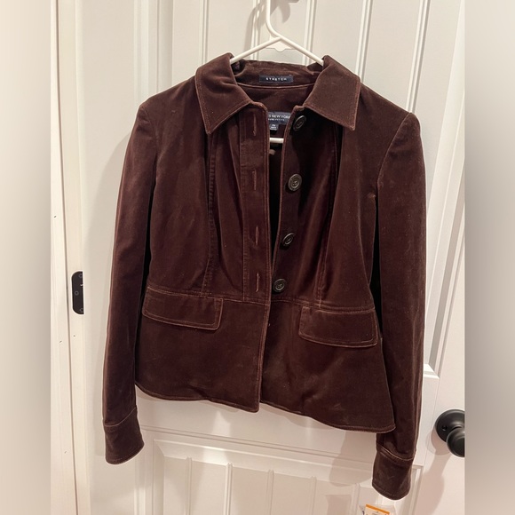 Jones New York Jackets & Blazers - jones new york brown velvet button up jacket vintage